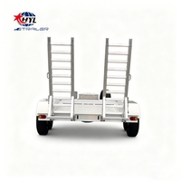 Remorque de transport de mini-pelles et excavatrices robuste en aluminium à double essieu de 20 pieds