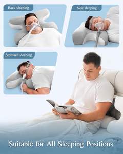 Bantal CPAP Huaju Cervical Support Memory Foam untuk Meredakan Nyeri Leher, Sarung Dapat Dilepas dan Dicuci, Posisi Tidur yang Dapat Disesuaikan - Product Image 2