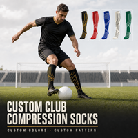 Chaussettes de compression sportives personnalisées pour équipes de football – Soutien gradué du mollet, respirantes, anti-fatigue – Fabrication OEM