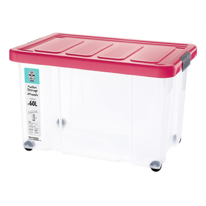 Contenitore (60Lt) con ruote <b>PUZZLE</b> BOX Ciliegia 8035640ACH - Product Image 2