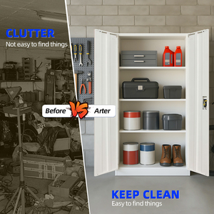 Myoubao văn phòng lưu trữ tủ nhà để xe kim loại Tủ hồ sơ tủ khóa với khóa, có thể điều chỉnh kệ cho nhà văn phòng - Product Image 4