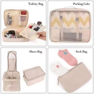 Customized Printing Portable Hanging Cloth Shoes Luggage <b>Organizer</b> Bag Set Travel Packing Cubes for <b>Suitcases</b> - Product Image 5