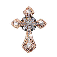 Diffuseur de parfum pour voiture V-6665 en forme de croix de Jésus en cristal, décoration intérieure automobile, clip pour grille d'aération