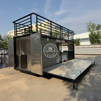 Contenedor de Envío Moderno con Equipamiento de Cocina Comercial para Restaurante de Comida Rápida