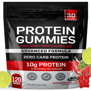Gomitas de Proteína Aislada de Suero de Leche 100% <span class=keywords><strong>Ultra</strong></span> Premium Más Vendidas, 10 g de Proteína, Cero Carbohidratos, Sin Azúcar, Sandía y Lima - Product Image 1