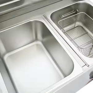 Friteuse à gaz professionnelle à deux cuves pour frites, équipement de restauration, offre spéciale - Product Image 6