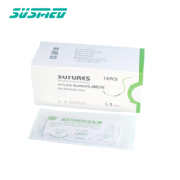 Suture chirurgicale en soie en nylon pour animaux vétérinaires à bas prix de haute qualité