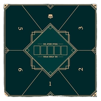 Tapis de poker Texas pliable personnalisé de 31,5 pouces carré pour 6 joueurs, plateau de jeu portable antidérapant en caoutchouc