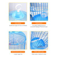 GA-2463 Cage à oiseaux circulaire Diamètre 23.5 hauteur 55 grande cage à oiseaux oiseau fantaisie dans la ferme et le jardin