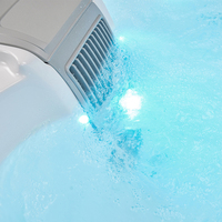 Grande baignoire ronde d'extérieur SPA Bain à remous autoportant Bain hydromassant Spa 2-3 personnes Bain tourbillon à jet d'air