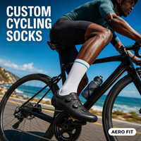 Chaussettes de cyclisme personnalisées avec logo, vente en gros, respirantes, séchage rapide, chaussettes de vélo de route, fabricant, conception gratuite, échantillons gratuits