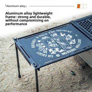 <span class=keywords><strong>Lubu</strong></span> PD0037 Taktischer Erweiterungs-Campingtisch Rechteckiger Klappbarer Aluminium-Legierung Outdoor-Möbel Tragbarer Schnellöffnungs-2-Sitzer - Product Image 1