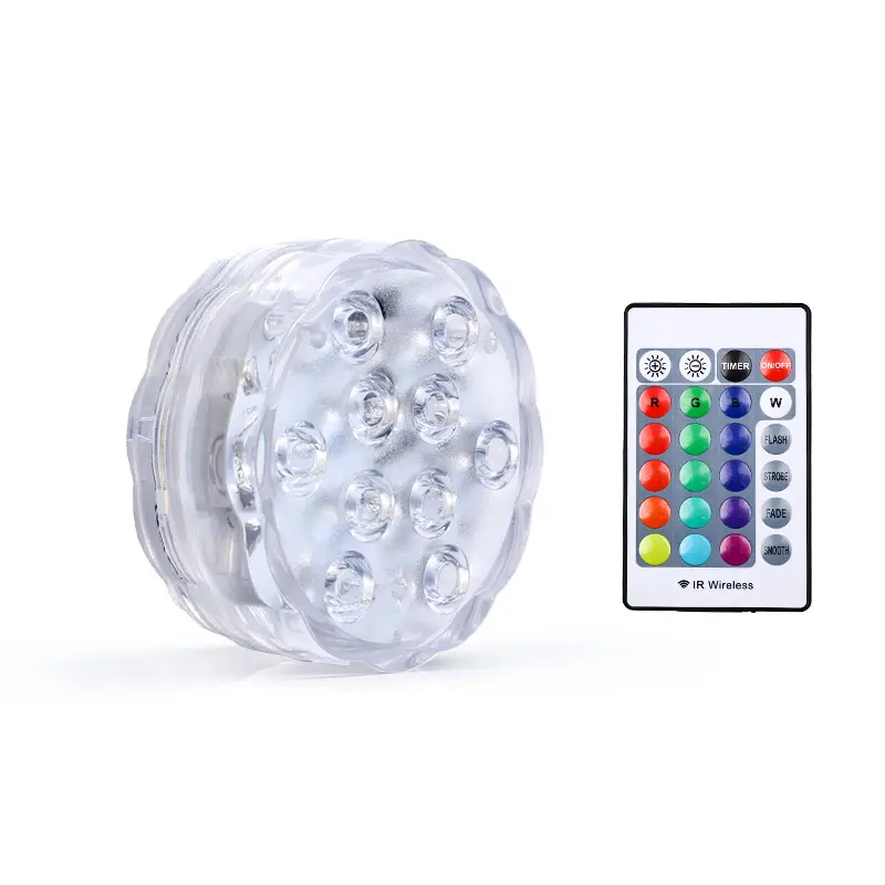 Submersible Under Water Waterproof Warm White Led Shower Inground Fountain Floating Swimming Pool Lights for Ground Pools Garden