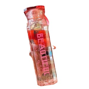 Bouteille en verre diamantée créative de 500 ml avec logo personnalisé, transparente et anti-fuite, pour la rentrée scolaire des enfants - Product Image 1