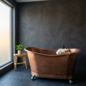 Bañera de Cobre Independiente Rectangular con Tapa, Bañera Duradera y Ecológica para Adultos, para Baño - I H C - Product Image 2