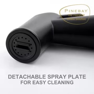 PINEBAY изысканный дизайн душевые кабины для туалета <span class=keywords><strong>Abs</strong></span> Матовый Черный Регулируемый Биде опрыскиватель для мусульманского душа - Product Image 5