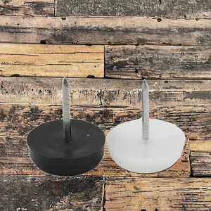 BP7950 High Quality White Plastic Nylon Glides 12mm Small Nail Chair Feet for Home Office Modern Design Furniture <b>Accessories</b> - Product Image 3