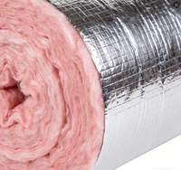 Rouleau de laine de verre rose sans formaldéhyde, isolation écologique