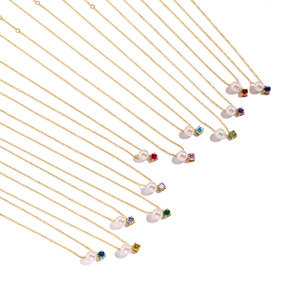 สร้อยคอจี้สแตนเลสสตีล 316L แบบกำหนดเอง ชุบทอง 14K 18K PVD เครื่องประดับชั้นดี สร้อยคอมุกประจำเดือนเกิด ขายส่งสำหรับผู้หญิง - Product Image 5