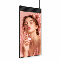 Pantalla LED Colgante Ultrafina de 20 mm, 43-98 Pulgadas, 3500nit |   Pantalla CMS Android 14 de un solo lado/doble cara para publicidad en escaparates y comercios