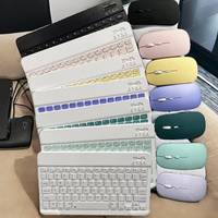 Housses et étuis pour tablettes, ensemble clavier et souris sans fil 2,4 G RVB rétroéclairé pour tablette PC, étanche, portable, en stock