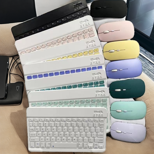 Wireless 2.4G RGB Backlit USB Desktop Mouse Keyboard Set Waterproof Anti-Fall Portable Stock GIft
