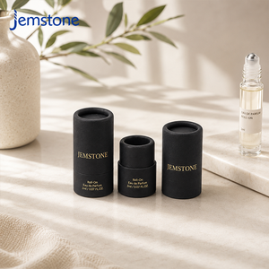 Factory Sale Recyclable Materials Cylinder Packaging Box Kraft Cardboard Tube Roll-on Essential Oil Perfume Bottle Paper Tube - Product Image 1