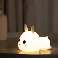 Factory Supply Einzigartige LED-Geschenk artikel Elektronische Geräte Niedliche Tier Cartoon Rabbit Touch Nachtlicht