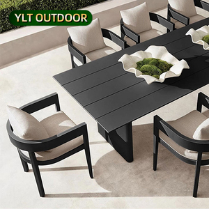 Nordico tavolo da pranzo all'aperto Hotel tavolo da giardino <span class=keywords><strong>e</strong></span> sedia Villa mobili da esterno Resort in alluminio Patio <span class=keywords><strong>sedie</strong></span> da giardino - Product Image 1