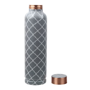 Bouteille d'eau en cuivre martelé élégante 1000ml fabriquée à la main durable et antirouille avec housse en coton pour cadeau fête de mariage - Product Image 2