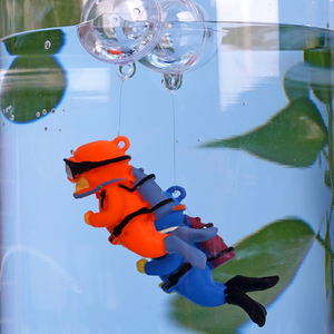 Decorazione per Acquario, Piccolo Paesaggio Marino con Sirena e Aquanauta Galleggianti, Accessori per Acquario - Product Image 2