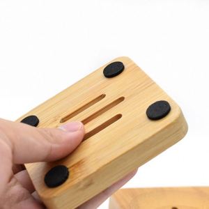 Customizable LOGO Square <b>Bamboo</b> <b>Soap</b> Holder for Home Bathroom - Product Image 2