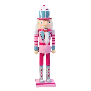 Ornement <span class=keywords><strong>Soldat</strong></span> Casse-Noisette en Bois <span class=keywords><strong>Rose</strong></span> 38CM Décoration de Noël - Product Image 6