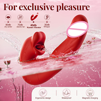 Starker G-Punkt-Vibrator für Frauen mit 7 Geschwindigkeitsstufen, Saug- und Zungenleckfunktion – Spezialgerät für sexuelle Orgasmen