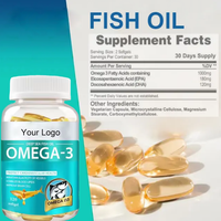 Capsules de Gel Doux d'Huile de Poisson Halal OEM, Oméga-3 6 9 3600 Végétaliennes de Morue, Compléments Alimentaires en Gros, EPA DHA, Gélules d'Huile de Poisson Oméga 3 en Vrac
