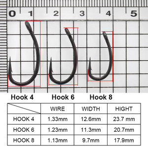 Pêche à la carpe Hameçon affûté à la main Curve Shank XX hameçon <span class=keywords><strong>micro</strong></span> barbe extrêmement tranchant - Product Image 5