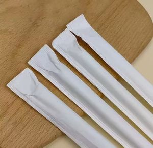 Biodegradable PLA White <strong>Straws</strong> Food Grade Disposable <strong>Straws</strong> for Party Restaurant Supplies - Product Image 2