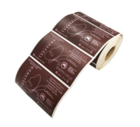 Impression personnalisée, logo personnalisé, autocollant personnel, autocollant en vinyle imperméable, étiquette adhésive cosmétique, rouleau d'autocollants