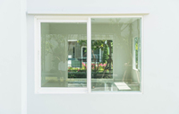 Ventanas Corredizas de Doble Hoja de PVC Impermeables a Precio Reducido, Ventanas de Doble Vidrio para Patio