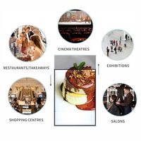 Vente en gros de boîtes lumineuses publicitaires LED avec cadre en aluminium, verre trempé, boîte lumineuse mince pour affichage de menus dans les restaurants