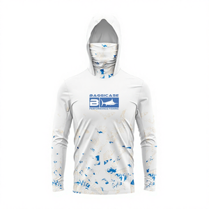 Chemise de pêche unisexe adulte de haute qualité, UPF 50, respirante, à séchage rapide, à manches longues, à capuche, 100% polyester, impression numérique, 150g - Product Image 4