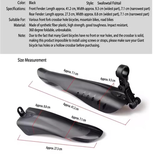 Guardabarros Trasero Negro de PP para Bicicleta, Montado en el Poste del Asiento, Protector Contra Salpicaduras para Ruedas de 26 y 29 Pulgadas - Product Image 5