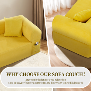 OE HOME Modern Three Seat Corner Sofa Set High-Density Foam Eco-Friendly Fabric Storage Curved Arms Wood Legs-Home Furniture - Product Image 6