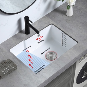 <span class=keywords><strong>Lavabo</strong></span> individual de cerámica, fregadero de lavandería, tanque cuadrado empotrado para el hogar, balcón, piscina, mostrador, instalación, <span class=keywords><strong>lavabo</strong></span> de baño - Product Image 5