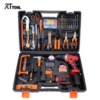 Kit combiné d'outils électriques de haute qualité RT Tools, ensemble d'outils sans fil, ensemble d'outils pour armoires, ensembles de clés