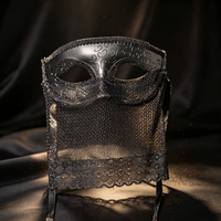 Masque de carnaval vénitien antique pour le Mardi Gras avec sangles réglables pour hommes et femmes, voiles de maquillage Mardi Gras