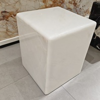 Table basse et table d'appoint de luxe en marbre naturel, piédestal carré, présentoir importé, support à fleurs, origine Chine