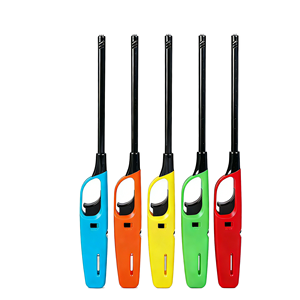 Meilleure vente : Briquet de cuisine électrique portable en plastique, design dessin animé, à gaz butane, sûr, durable, coupe-vent, rechargeable, pour la cuisine et les bougies - Product Image 3