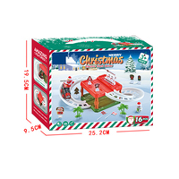 Train électrique de Noël avec circuit de voitures, jouets pour enfants, ensemble de construction de voies ferrées avec figurines