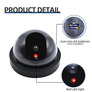 กล้องวงจรปิดอินฟาเรดอินฟาเรด LED กะพริบได้, กล้องวงจรปิดกันน้ำจำลองโดมอนาล็อกกล้องรักษาความปลอดภัยหุ่นจำลอง - Product Image 6
